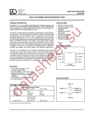 ALD1101BPAL datasheet  